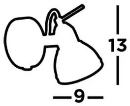 Searchlight 1541BK - Fali spotlámpa FOCUS 1xGU10/50W/230V fekete