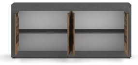 RUNEA komód sötétbarna/antracit