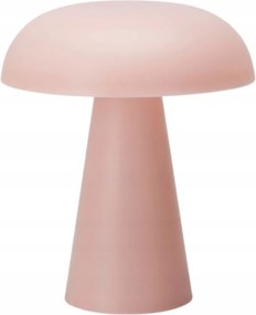 Műanyag Gomba Lámpa Ø 15 X 18 CM Rózsaszín Led Elem Meleg Fehér