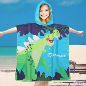 Gyerek poncsó DINOSAUR színes Méret: 60 x 120 cm