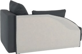 Kinyitható kanapé, szürke-fekete szövet, jobbos, LAUREL