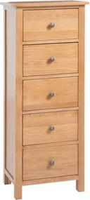 vidaXL tömör tölgyfa magas fiókos szerény 45 x 32 x 115 cm