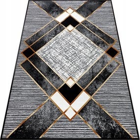 Nappali Szőnyeg 160x230 Modern Szürke Divatos Arany Nagy Mosható Szőnyeg