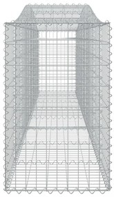 vidaXL 4 db íves horganyzott vas gabion kosár 400x50x80/100 cm