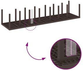 15 részes kerti étkezőszett Barna Poli Rattan
