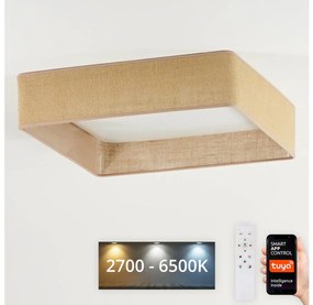 Brilagi-LED Dimmelhető lámpatest VELVET SQUARE LED/36W/230V Wi‑Fi Tuya + távirányító barna