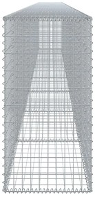 horganyzott vas gabion kosár fedéllel 800 x 50 x 100 cm