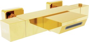 Mexen Cube termosztáros kád csaptelep , arany - 77360-50 Kádtöltö csap