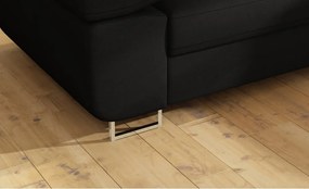 Fekete kinyitható-tárolóhelyes sarokkanapé (jobb oldali-L alakú) Anton – ELTAP