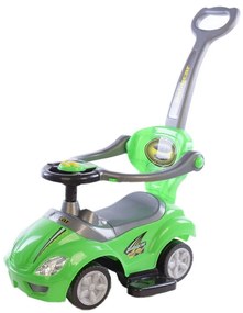 Baby Mix Mega Car 3 az 1-ben futóbicikli vezetőrúddal, zöld