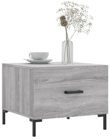 2 db szürke sonoma szerelt fa dohányzóasztal 50 x 50 x 40 cm