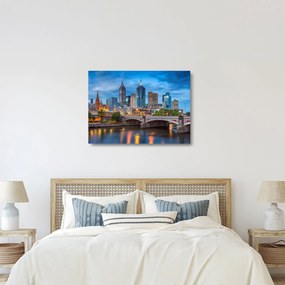 Melbourne város képe (üvegen) (70x50 cm)