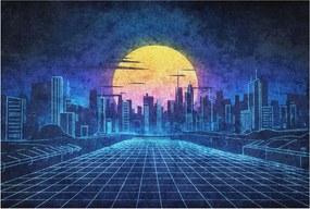 Fotótapéta Flizelina Dekoratív az irodába Futurisztikus tájkép 104x70 Ragasztó