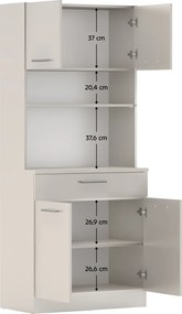 Négyajtós szekrény, kasmír, DOMIS NEW