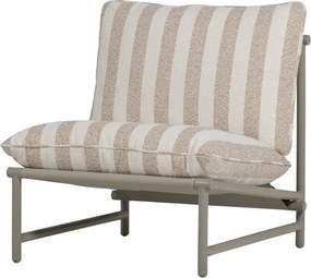 Bézs fém-párnázott kerti fotel Elvo – WOOOD