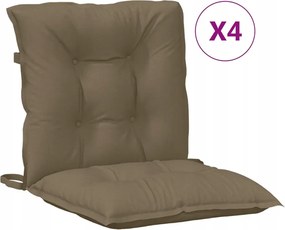 Székpárna alacsony háttámlával, 2 db, taupe melange