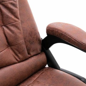 vidaXL világosbarna művelúr irodai masszázsszék