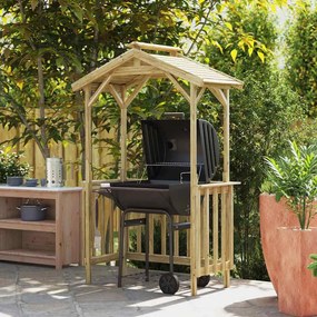 Grillsátor Barna 133.5 x 63 x 200 cm Impregnál szőke fenyő