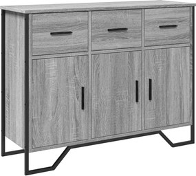 vidaXL szürke sonoma színű szerelt fa tálalószekrény 97x32,5x74,5 cm