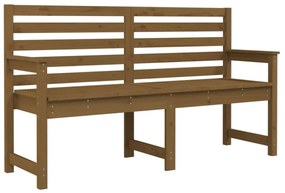 mézbarna tömör fenyőfa kerti pad 159,5x48x91,5 cm