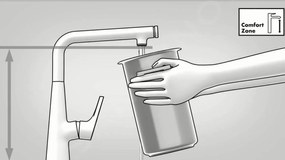 Hansgrohe Zesis M33, mosogató csaptelep 150, kihúzható spray-vel, sBox lite, fekete matt, 74803670