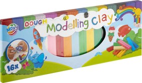 Színes Moxy modellező gyurma 16 db-os