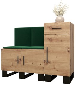 Előszobabútor Amanda 18 (artisan tölgy + zöld). 1086016
