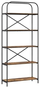 Könyvespolc Füstölt tölgy 80 x 30 x 183 cm Faanyag