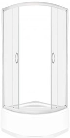Lava 90x90 cm íves mélytálcás zuhanykabin
