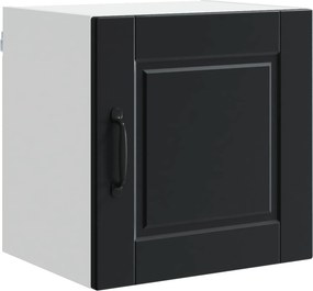 vidaXL Konyhaszekrény polcokkal ajtóval Fekete 40 x 31 x 40 cm Faanyag
