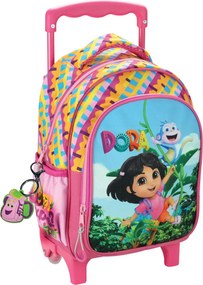 Dóra, a felfedező Jungle gurulós ovis hátizsák, táska 30 cm