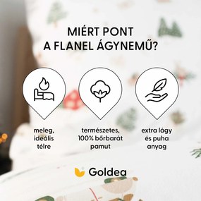 Goldea karácsonyi flanel ágyneműhuzat - tradicionális karácsonyi 140 x 200 és 70 x 90 cm