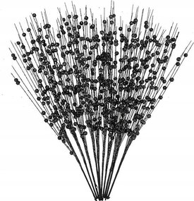 Ágak Bogyó szárak mesterséges dekorációs dísz 40cm 10db Fekete