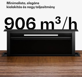Klarstein Velaire Downdraft-System, Elegáns, minimalista, erőteljes, A++ energiaosztály, 906 m³/h, 90 cm