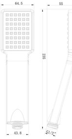 Sapho - Fekete kézi zuhany