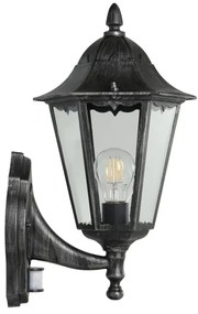 Eglo 93458 - Kültéri Fali láma érzékelővel NAVEDO 1xE27/60W/230V