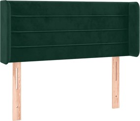 vidaXL sötétzöld bársony fejtámla 93x16x78/88 cm