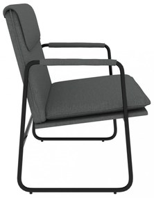 sötétszürke szövet pad 100 x 64 x 80 cm