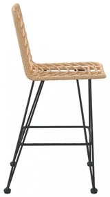 2 db bárszék polietilén rattan és acél 45 x 56 x 103,5 cm