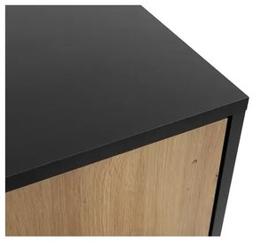 Éjjeliszekrény OVESSI 52x47 cm fekete/tölgy artisan