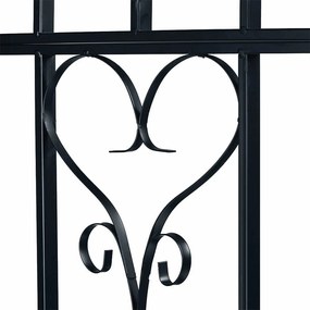 Rózsalugas paddal, fekete