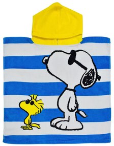 Snoopy Woodstock strand törölköző poncsó 50x100 cm