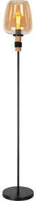 Lucide 45708/01/62 - Állólámpa ILONA 1xE27/40W/230V fekete/bézs