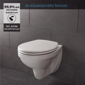 Blumfeldt Celesto WC-ülőke O-alakú, lassú záródás, antibakteriális