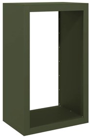 zöld acél tűzifatároló 60 x 40 x 100 cm