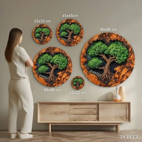 DUBLEZ | Fából készült szívfa a falra - Az erdő lelke