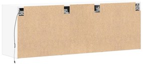 fehér falra szerelhető TV-szekrény LED-lámpákkal 130x31x45 cm