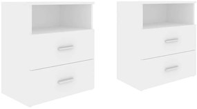 2 db fehér éjjeliszekrény 50 x 32 x 60 cm