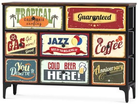 8 fiókos komód, 103x30x77 Belföldi Raktárról