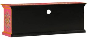 rózsaszín tömör mangófa TV-szekrény 110 x 30 x 40 cm